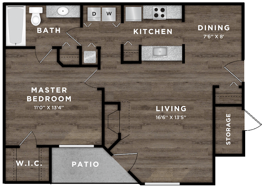 one bed one bath 831 square feet apartment