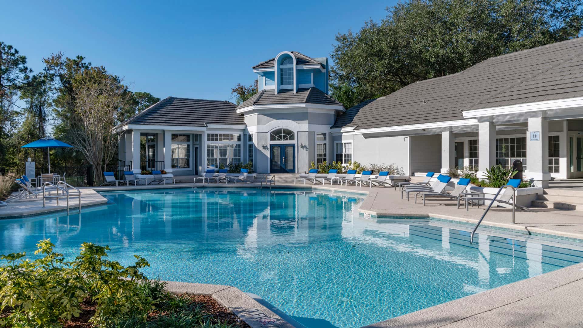 resort-style pool area